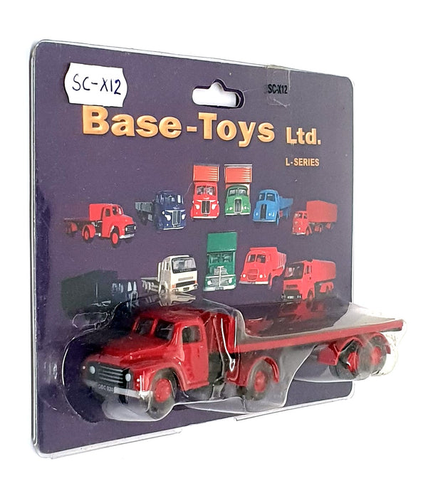 Base Toys 1/76 Scale SC-X12 - Commer Superpoise Artic Flatbed Trailer - Red