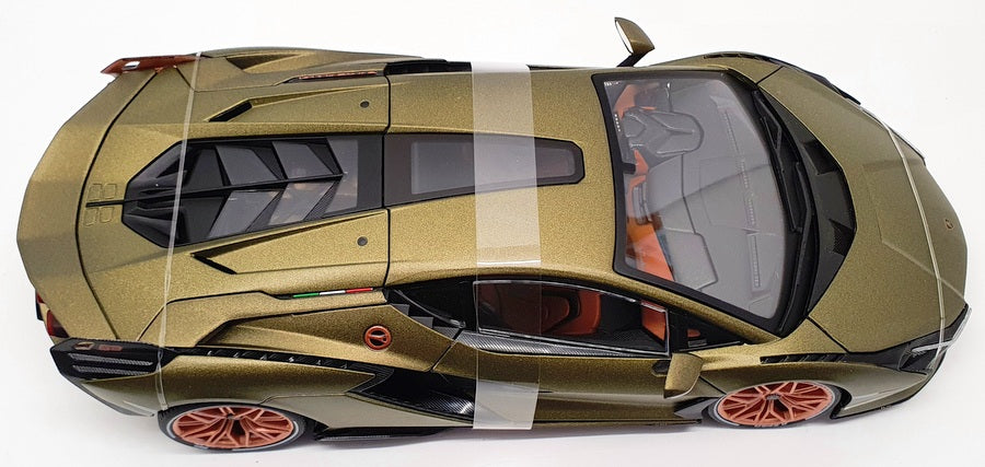 Burago 1/18 Scale Diecast 11046 -2020 Lamborghini Sian FKP 37 Hybrid - Olive