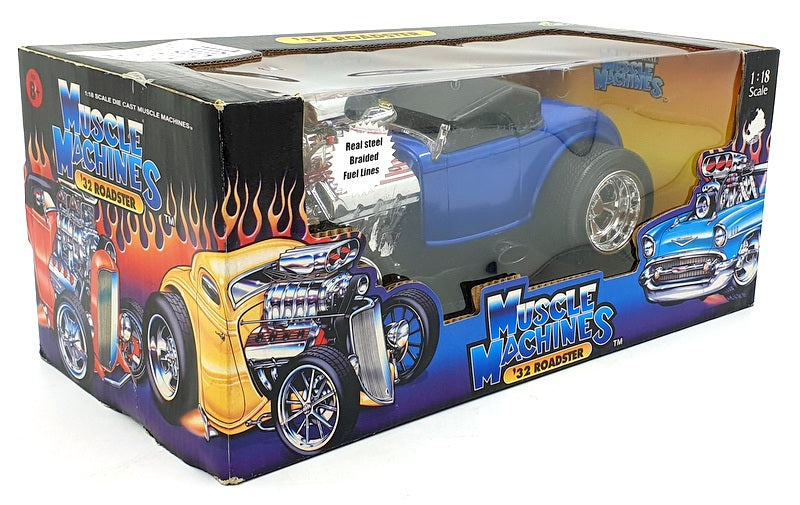 Muscle Machine 1/18 Scale Diecast 61198 - 1932 Ford Roadster - Blue