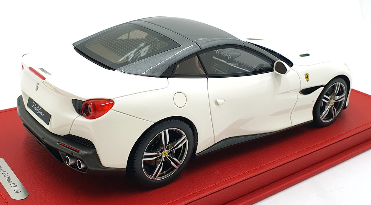 BBR 1/18 Scale Resin P18157AWF - Ferrari Portofino - Avus White/Grey