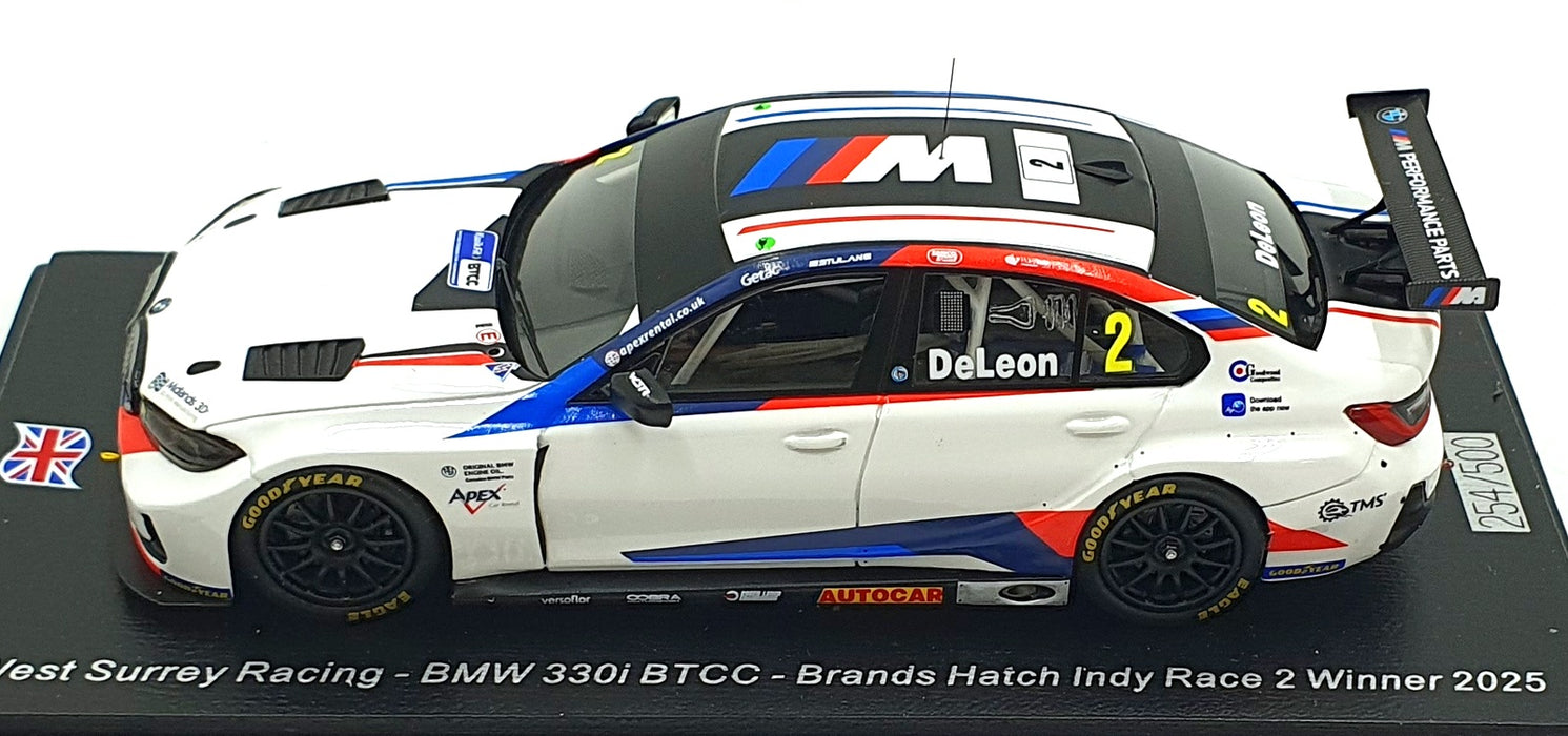 Spark 1/43 Scale UK033 - BMW 330i BTCC #2 1st Brand Hatch Indy Race 2 2025