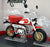 Aoshima 1/12 Scale 11171-3900 - Honda Monkey Motorcycle - Red/White