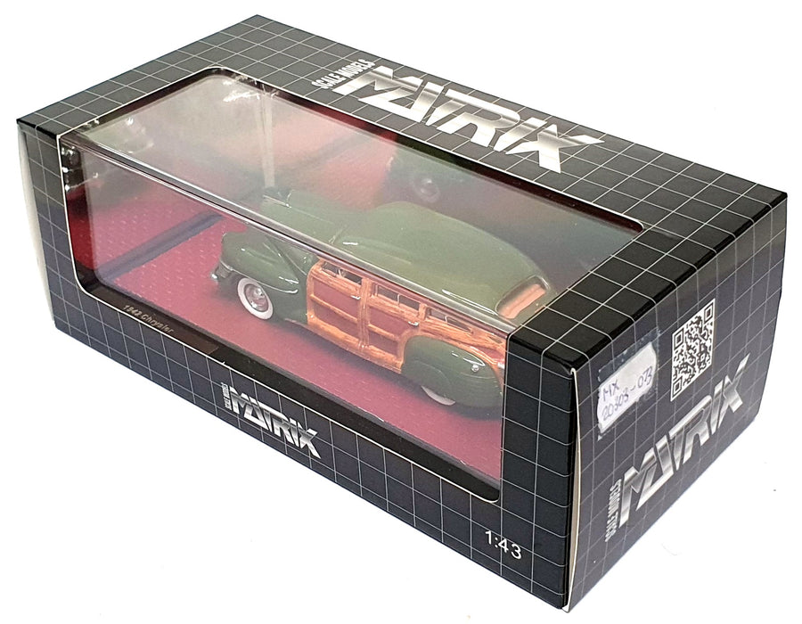 Matrix 1/43 Scale MX20303-073 - 1942 Chrysler Town & Country - Green
