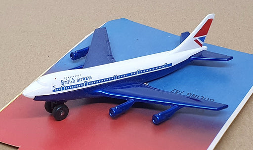 Matchbox Sky-Busters SB-10 - Boeing 747 Aircraft British Airways - Blue/White