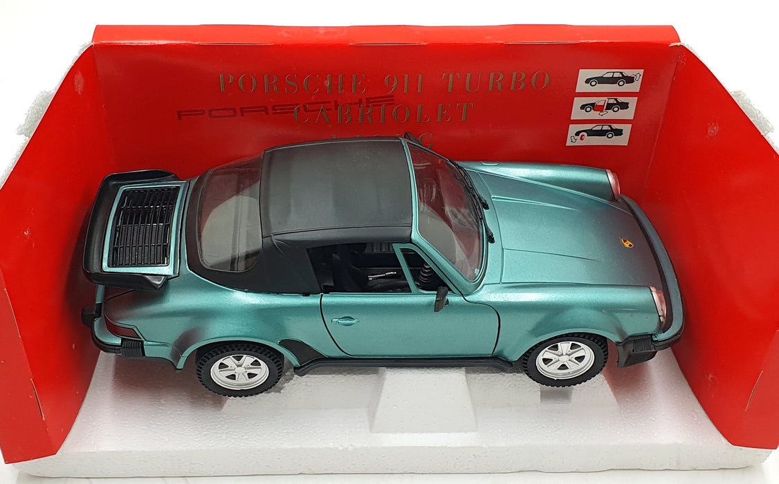 Polistil 1/16 Scale Diecast 018667 - Porsche 911 Turbo Cabriolet - Green