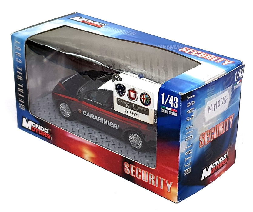 Mondo Motors 1/43 Scale MM07G - Alfa Romeo Carabinieri Police - Black White