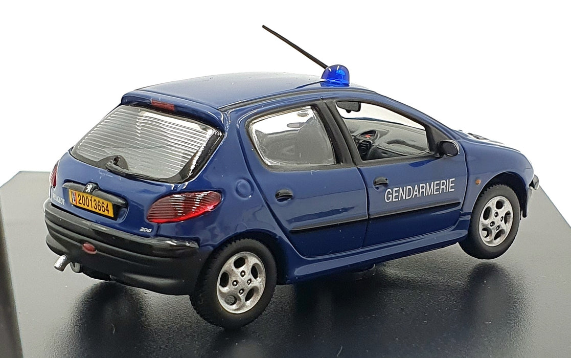 Norev 1/43 Scale 472609 - Peugeot 206 Gendarmerie Car - Blue