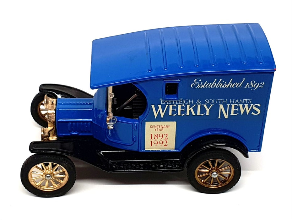Corgi 9cm Long Diecast MT015 - 1915 Ford Model T Van "Weekly News" - Blue