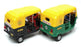 Min Toy Appx 11cm Long Pull Back & Go MT-01 - 2x Tuk Tuk Indian Taxi