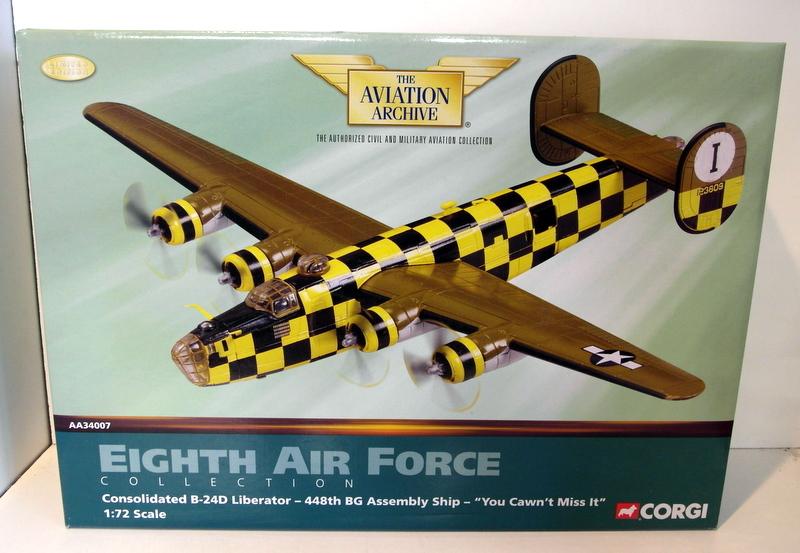 Corgi 1/72 Scale Diecast AA34007 Consolidated B-24D Liberator 448th BG Cawn't