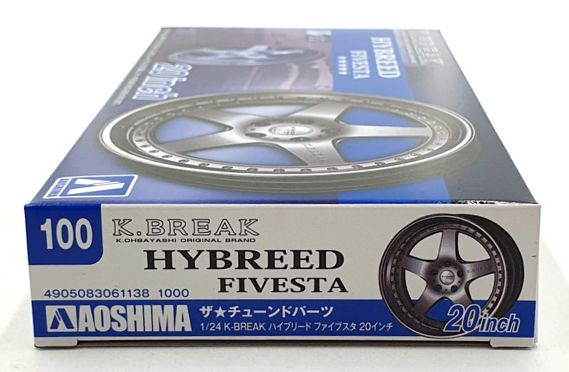 Aoshima 1/24 Scale Four Wheel Set 61138 - K.Break Hybreed Fivesta 20 Inch