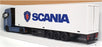 Burago 1/43 Scale 18-31468 - Scania Hauler Truck With Trailer - Met Blue/White