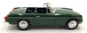 Corgi 1/18 Scale 95106 - 1963 MG MGB Roadster Green - with wooden plinth