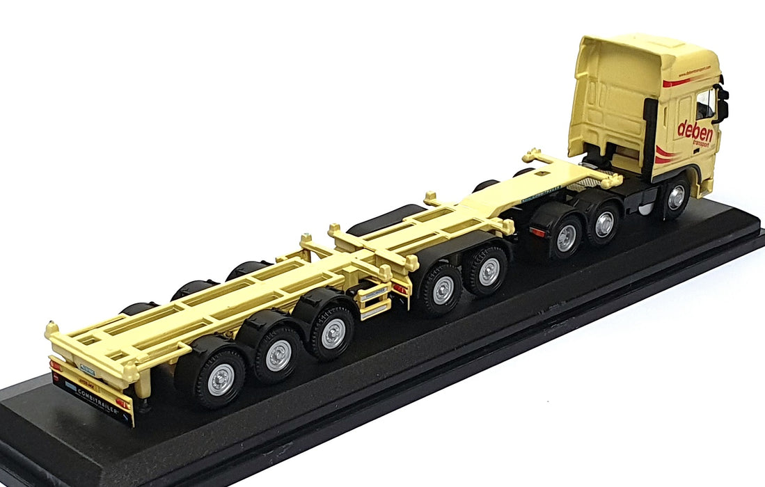 Oxford Diecast 1/76 Scale DAF01CT - DAF D-Tec Combi Trailer Deben - Yellow