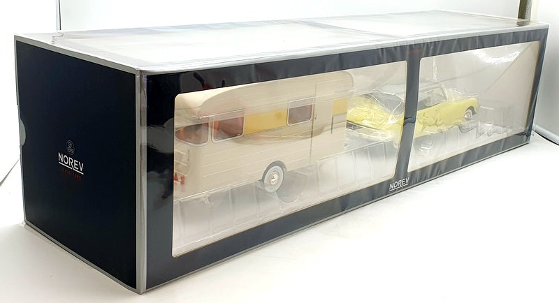 Norev 1/18 Scale 181762 - Citroen DS 19 1960 Yellow With Caravan Digue