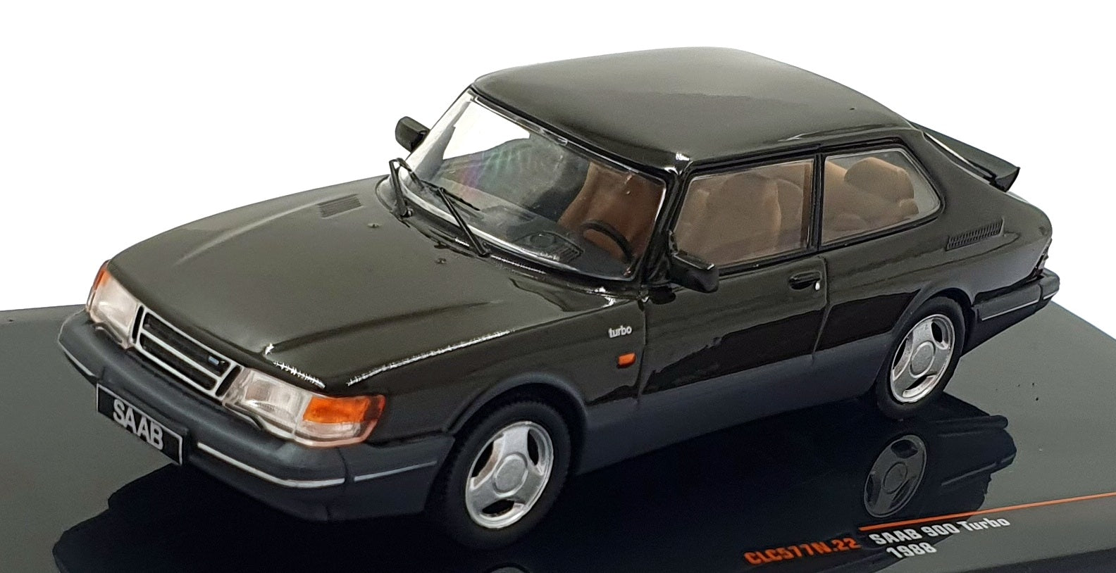Ixo 1/43 Scale CLC577N.22 - 1988 SAAB 900 Turbo - Black/Grey