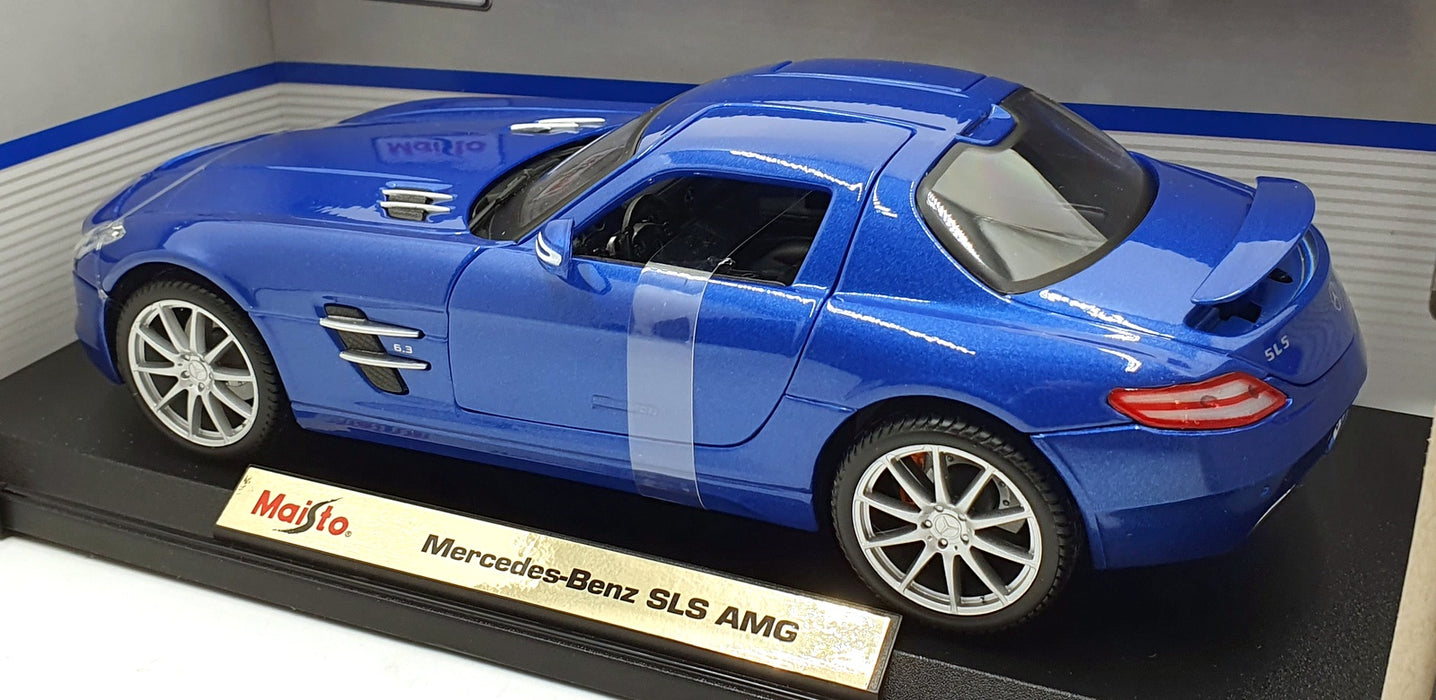 Maisto 1/18 Scale Diecast 36196 - Mercedes Benz SLS AMG - Blue