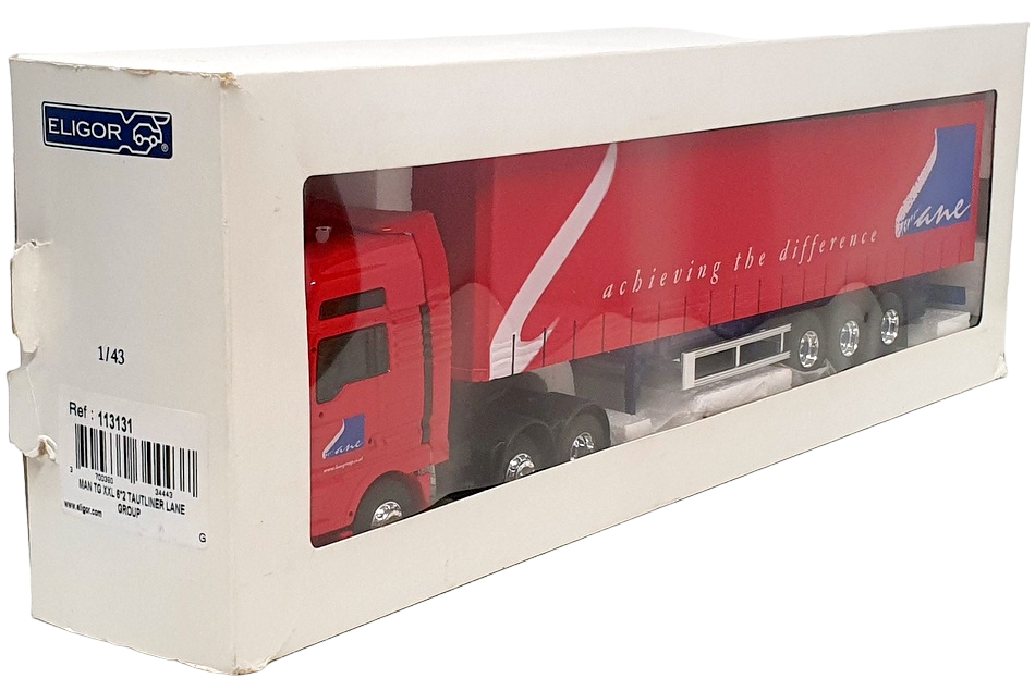 Eligor 1/43 Scale 113131 - MAN TG XXL 6'2 Tautliner Truck (Lane Group) - Red