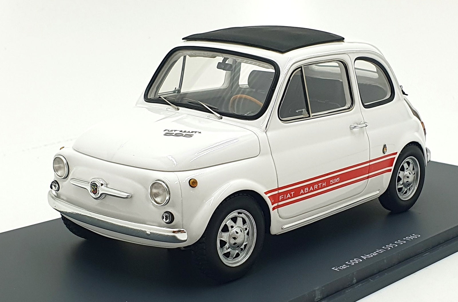 Schuco 1/18 Scale Resin 45 005 5900 - 1965 Fiat 500 Abarth 595 SS - White
