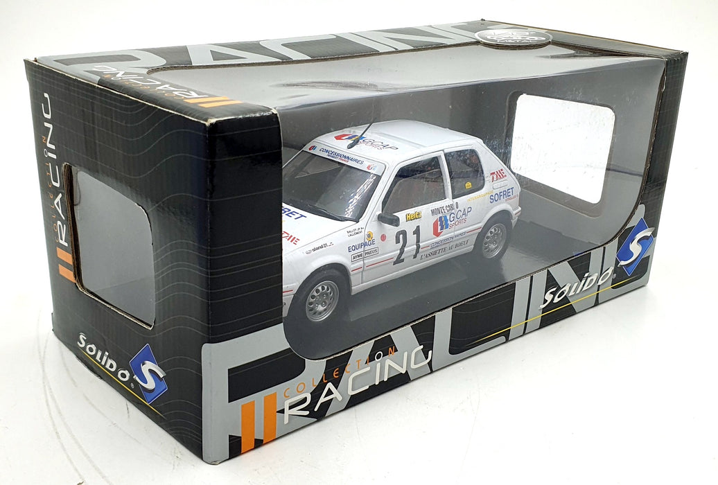 Solido 1/18 Scale Diecast 9047 - Peugeot 205 GTI Rallye 1988 #21 JP Ballet