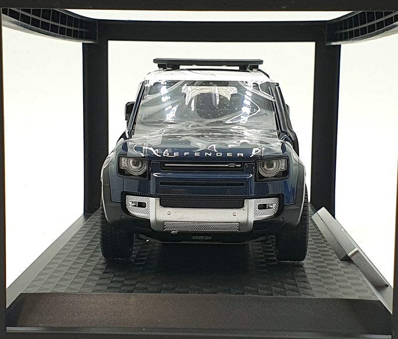 QY Toys 1/24 Scale Diecast Q2002A - Land Rover Defender 110 - Dark Blue/White