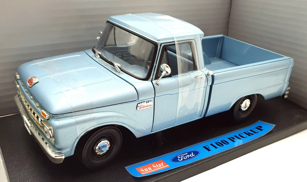 Sun Star 1/18 Scale Diecast 1272 - 1965 Ford F100 Twin Beam - Met Blue