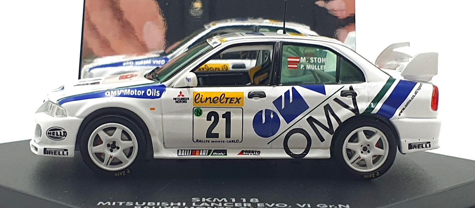 Skid 1/43 Scale SKM118 - Mitsubishi Lancer EVO. VI Gr.N #21 MC Rally 2000