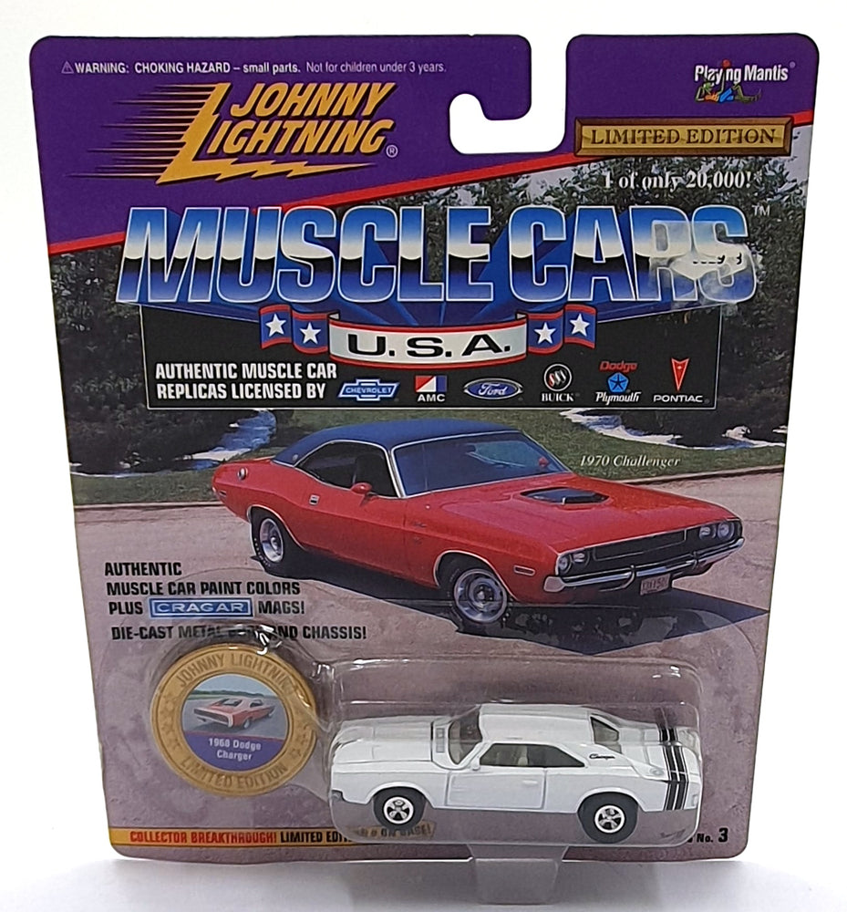 Johnny Lightning 1/64 Scale 202-03 Muscle Cars USA 1968 Dodge Challenger White