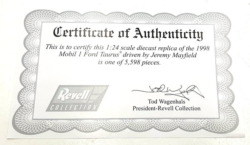 Revell 1/24 Scale RC249801275 - Ford Taurus #12 Mobil 1st Winston Cup - Mayfield