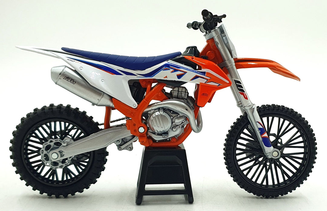 NewRay 1/12 Scale 58343 - KTM 450 SX-F Motorbike - Orange/White