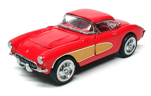 Franklin Mint 1/43 Scale B11KC58 - 1957 Chevrolet Corvette - Red/Beige