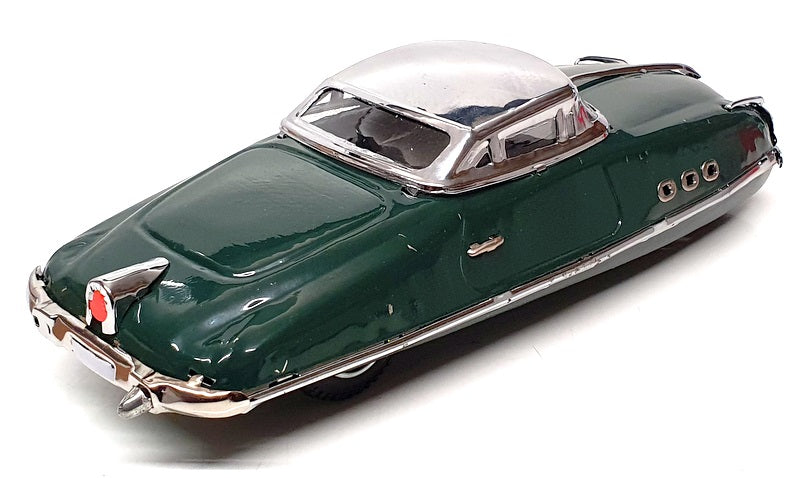 Jaya Appx 19cm Long Tinplate Car No. 98 - Unknown Make - Green/Silver