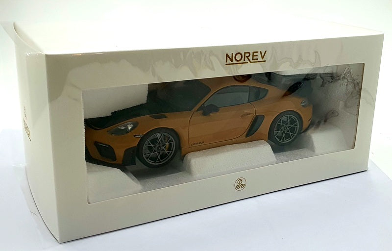 Norev 1/18 Scale Diecast 187252 2023 Porsche Cayman GT4 RS Weissach Pack Yellow