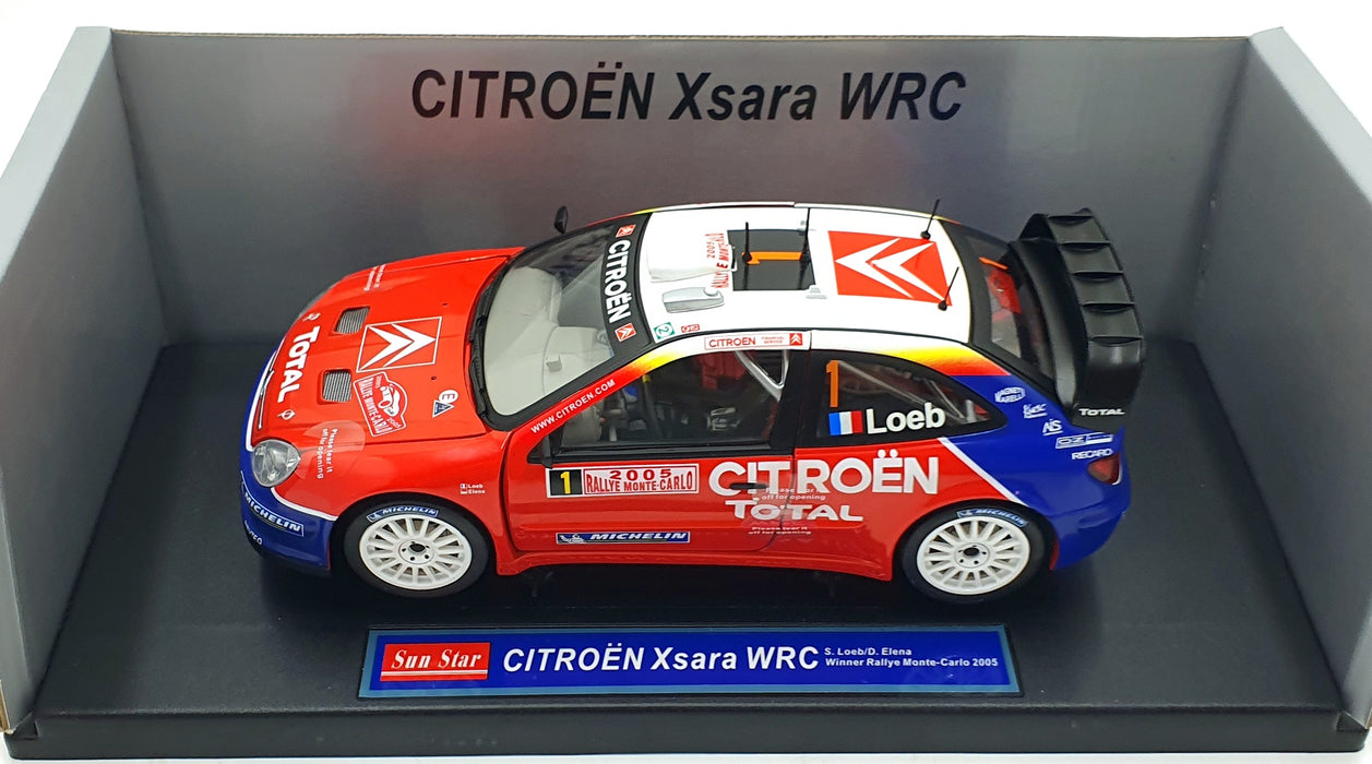 Sun Star 1/18 Scale 4414 - Citroen Xsara WRC Winner Monte Carlo Rally 05 S. Loeb