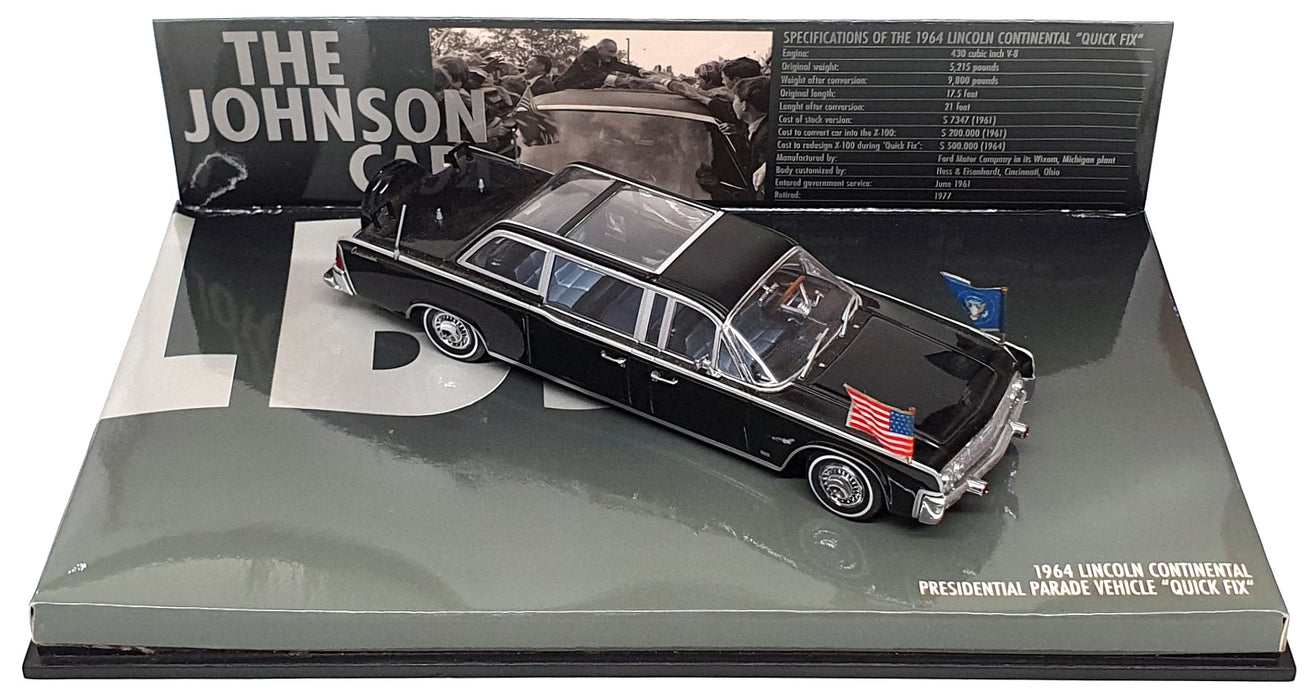 Minichamps 1/43 Scale 436 086101 '64 Lincoln Continental The Johnson Car - Black