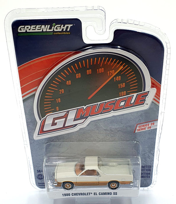 Greenlight 1/64 Scale 13310-C - 1980 Chevrolet El Camino SS - White/Gold