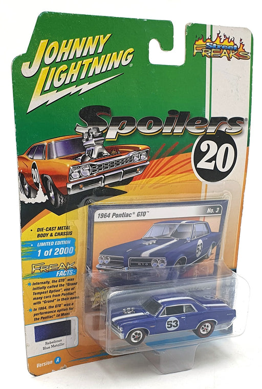 Johnny Lightning 1/64 Scale JLSF015 - 1964 Pontiac GTO #53 - Blue