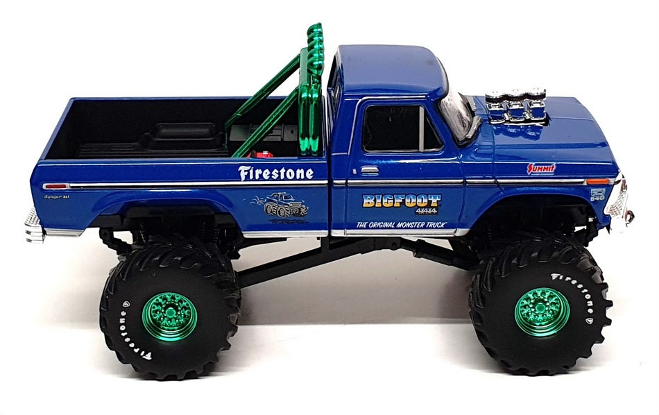 Greenlight 1/43 Scale 86097 - 1974 Ford F-250 Bigfoot Monster Truck - Blue CHASE