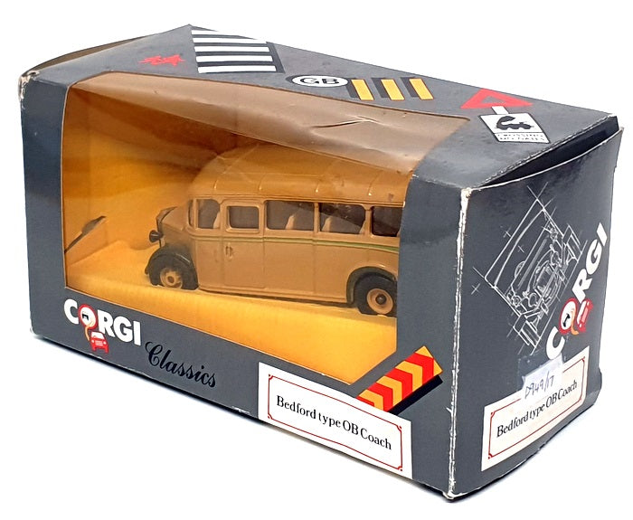 Corgi 1/50 Scale D949/17 - Bedford OB Coach Greenslade Tours - Tan/Green