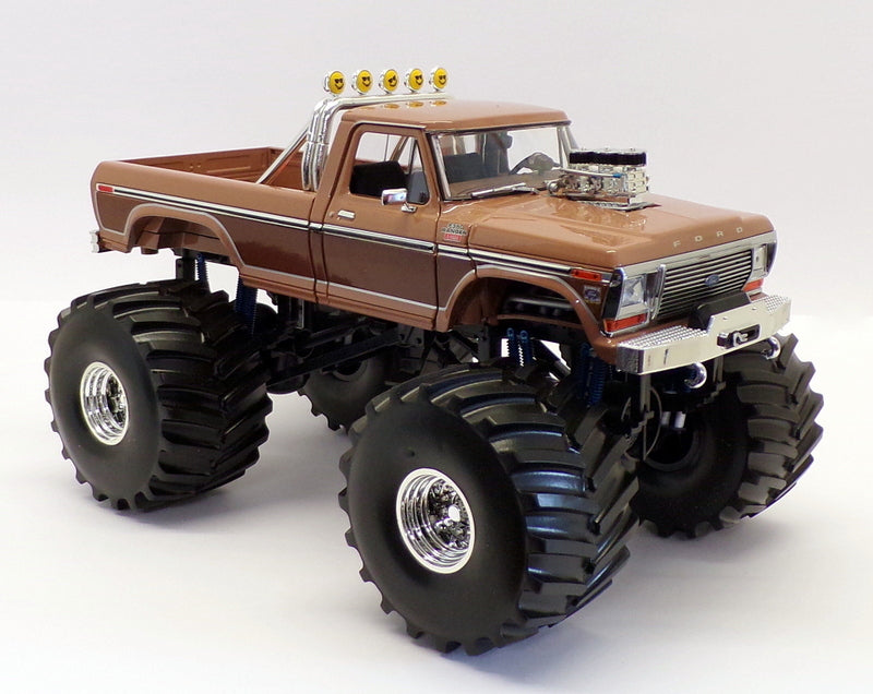 Greenlight 1/18 Scale Diecast 13557 BFT Ford F-350 Monster Truck Two-Tone Brown
