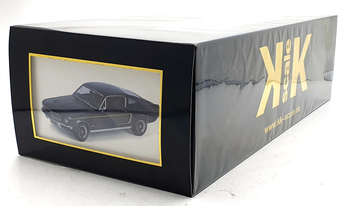 KK Scale 1/12 Scale KKDC120223 - 1968 Ford USA Mustang GT Fastback Coupe - Black