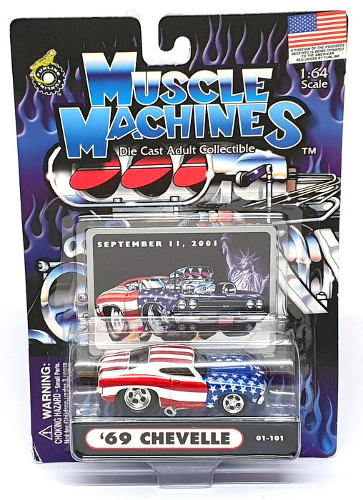 Muscle Machines 1/64 Scale 71151 01-101 1969 Chevrolet Chevelle Stars & Stripes