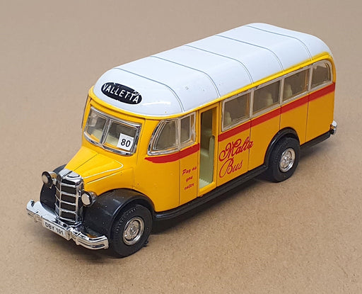 Alexsandro 14cm Long Diecast 80750 - Bedford OB Coach Malta - Yellow/White