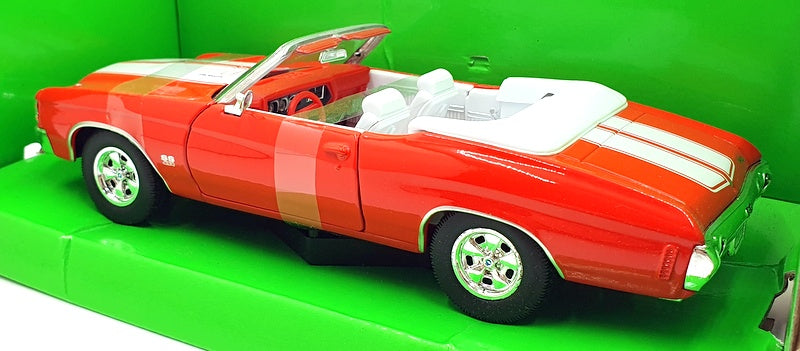 Welly NEX 1/24 Scale 22089W - 1971 Chevrolet Chevelle SS 454 - Orange/Red