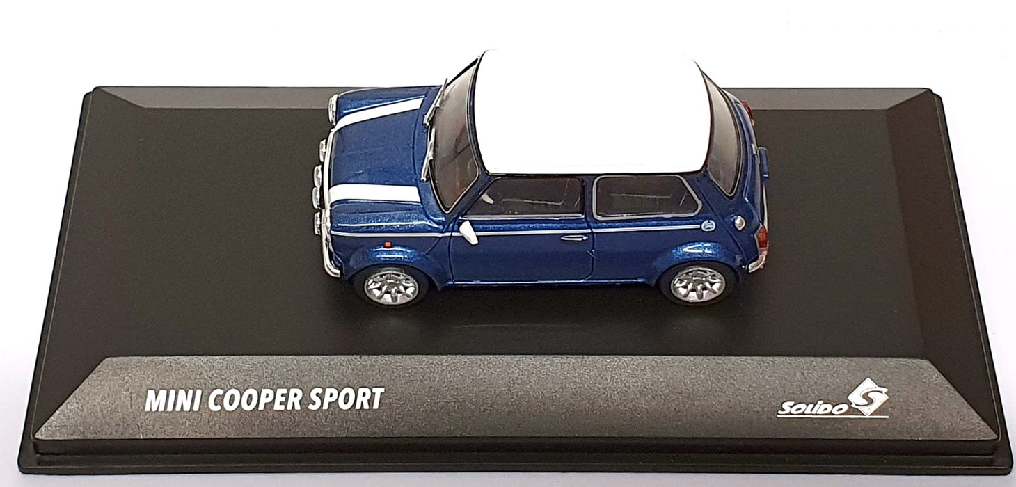 Morris Mini Cooper S 1967 Blauw Metallic / Wit 1-43 Solido - Schuiten Autominiaturen Morris Mini Cooper S 1967 Blauw Metallic / Wit 1-43 Solido - Schuiten Autominiaturen