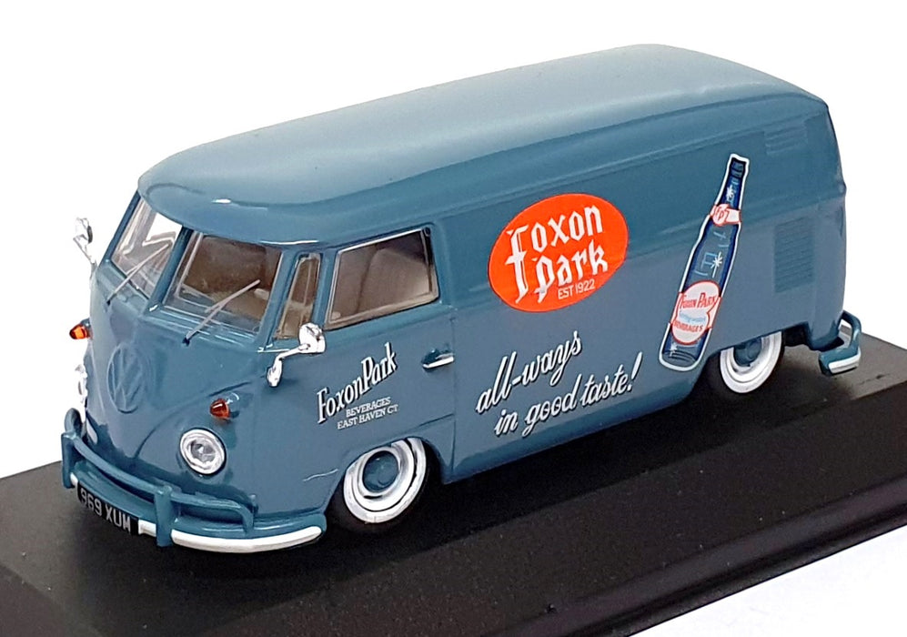 Vanguards 1/43 Scale VA14503 - VW Type 2 (T1) Panel Van Foxon Park - Blue