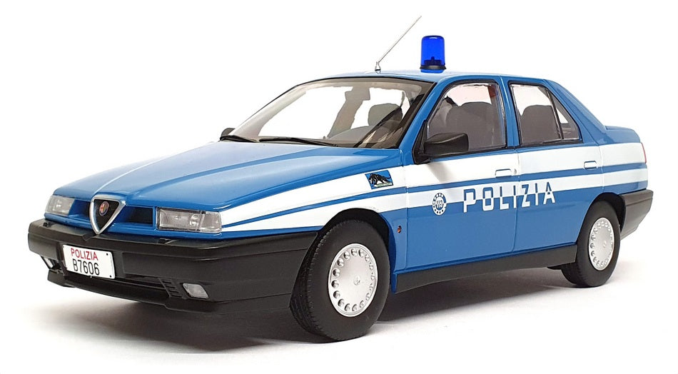 Triple9 1/18 Scale T9-1800386 - 1996 Alfa Romeo 155 Polizia - Blue/White