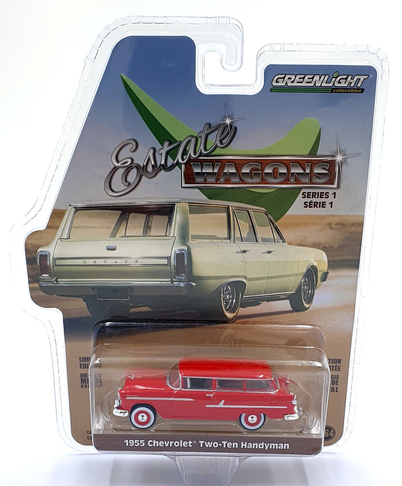 Greenlight 1/64 Scale 29910 - 1955 Chevrolet Two-Ten Handyman - Red