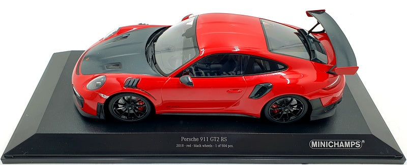 Minichamps 1/18 Scale 155 068307 - Porsche 911 GT2 RS 2018 - Red