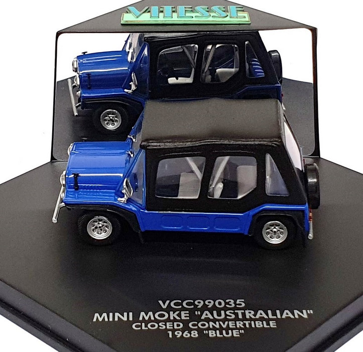 Vitesse 1/43 Scale VCC99035 - 1968 Mini Moke Australian Closed Convertible Blue